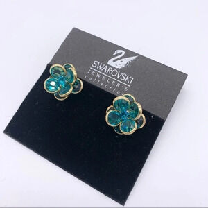 Swarovski Crystal Green/Blue Crystal Earrings
